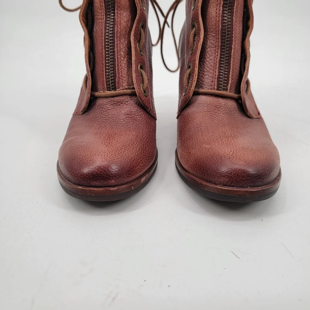 Kork Ease Kalpana Granny Lace Up Leather Boots Size 8 Brown Acadmia Romantic - Picture 4 of 16